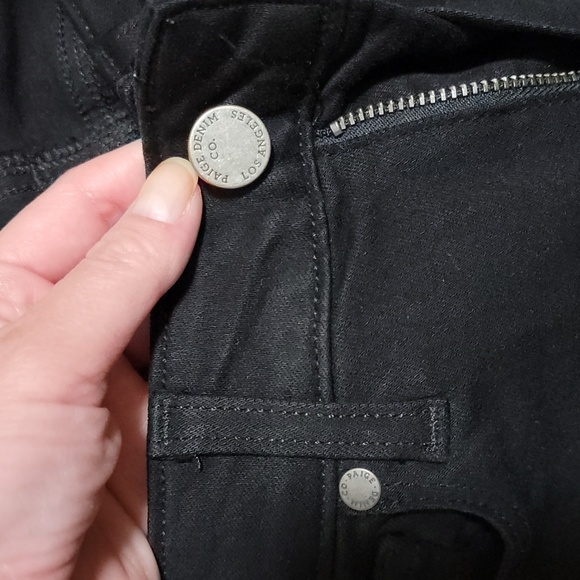 Paige Verdugo Black Distressed Jeans sz 27 - Picture 3 of 8